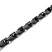 Urban Jewelry Classy Men's Solid Heavy Wheat Tungsten Carbide Bracelet - 3 Sided Links (9 inch,Black)
