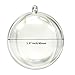 KEIVA Transparent Clear Plastic Acrylic Fill-Able Snap-On Ball Holiday Style Ornament for Event Decorations, Hanging Arts & Crafts Accessories, Party Favor Holders,Set of 10 (Ball Shape 40mm)