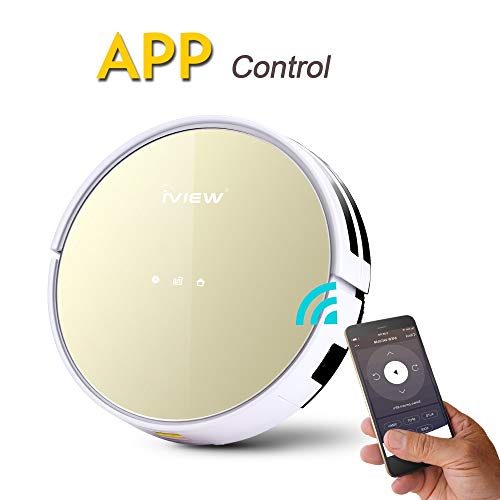 iView WiFi Smart Robot Vacuum Cleaner Works with Alexa, Google Assistant, Cleaning Robot with Sweep & Mop for Hard Floor & Short Carpet, Free APP, Control from Anywhere, (Certified Refurbished)