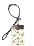 COACH Floral Heart Motif Badlands Bandanna Print Lanyard ID Badge Holder in Chalk 11850