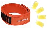 Mosquito Repellent Bracelet - Natural Insect Repeller Deet Free Effectively Repels Insects and Mosquitoes - Travel Pest Control Repeller for Kids,Adults - 60 Day Protection with 4 Plant Refills Orange