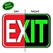 Photoluminescent EXIT Sign | Glows for Up to 10 Hours | Ultra Reflective and Well Lit (PVC Plastic)