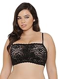 Lace Bandeau,Black,2X