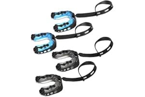 MXiiXM 4Pcs Football Mouth Guard with Strap, Soft Youth Mouth Guard Professional Sports Mouthguard for Football, Boxing, MMA, Lacrosse Goggles, Hockey, Rugby & Basketball