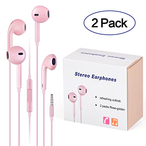 TTIGER 2 Pack Headphones Premium Quality Earphones Earbuds with Mic & Remote...