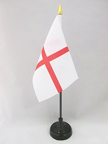 New England Table Flag 5x8 Inches - AZ FLAG Desk Flag With Black Base