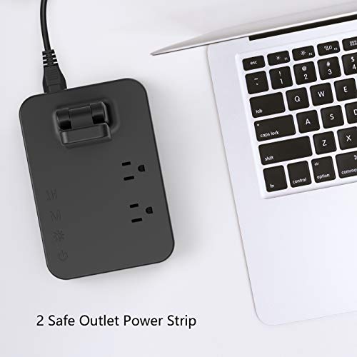 Drevet LED Desk Table Lamp with 3 USB Charging Port and 2 AC Power Outlet, 3 Color Model, 3 Level Brightness, Touch Dimmer Control,1h Timer, Memory Function,Eye-Caring Office Foldable Lamp,Night Light - Thumbnail 2