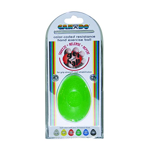 Cando 10-1893 Green Cylindrical Hand Exercise Ball, Medium Resistance, Large