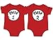 Nursery Decals and More Unisex Bodysuits for Twins, Includes 2 Bodysuits, 6-12 Month Twin 1 Twin 2