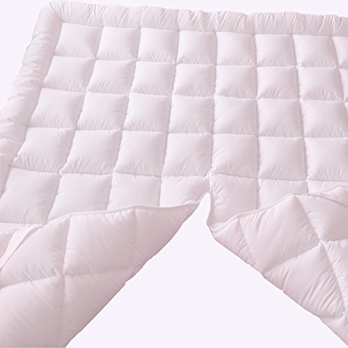 Royal Tradition 2 Inch Plush 100 Percent Microfiber Top Split King Down Alternative Mattress Pad/Topper