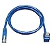 Tripp Lite Cat6 Gigabit Molded Patch Cable (RJ45 Right Angle M to RJ45 M) Blue, 3-ft.(N204-003-BL-RA)