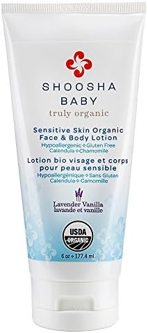 Shoosha Sensitive Skin Organic Face & Body Lotion Lavender VanillaUSDA Organic