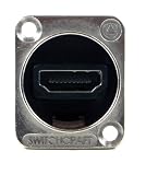 Switchcraft EHHDM12PKG HDMI Feedthru, Bagged with 4-40 Mounting Screws, Nickel Finish