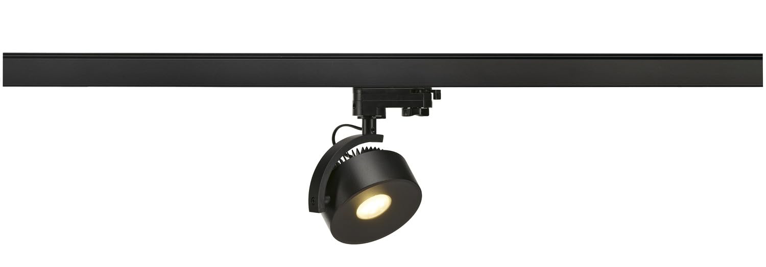 SLV 3-Phase System spot KALU Track/LED 3-Phase Spotlight, spot, Ceiling Spotlight, Ceiling Light, Track System, Indoor Lighting / 3000K 13W 860lm Black dimmable 95 Degrees