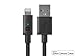 Monoprice Apple MFi Certified Lightning to USB Charge & Sync Cable - 6 Feet - Black Compatible with iPhone X 8 8 Plus 7 7 Plus 6s 6 SE 5s, iPad, Pro, Air 2 - Luxe Series