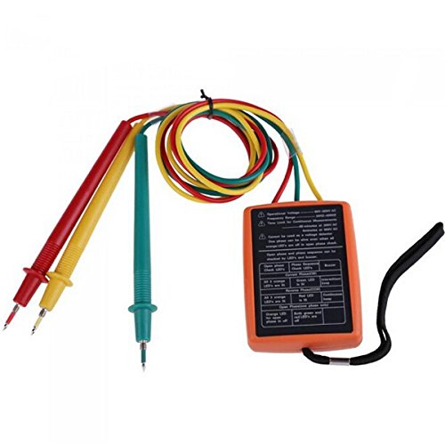 SM852B 60V-600V AC 3 Phase Rotation Tester Indicator Detector Meter Sequence Presence With LED Buzzer - Thumbnail 2