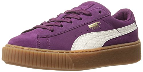puma suede platform dark purple