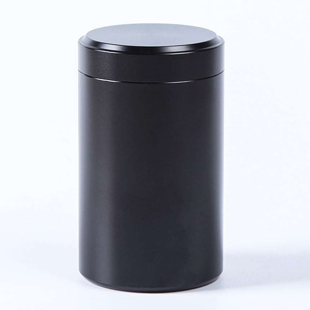 PCKOBEVER Smell Proof Container, solid colour airtight aluminium metal sealing jar for herbal tea coffee spices sugar storage canister 140ML