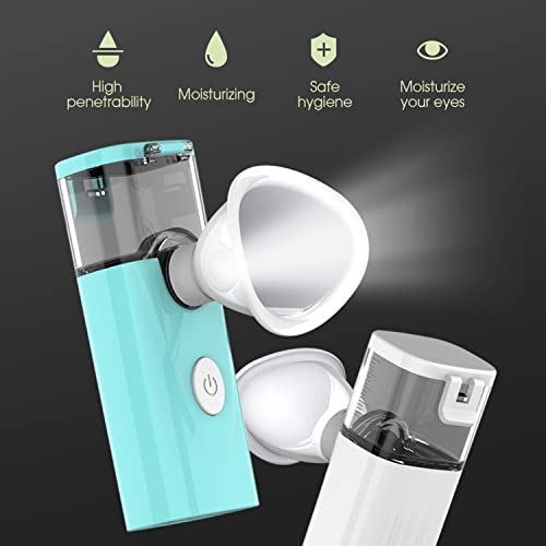 Dokeal Facial Mister Handy Rechargeable Nano Sprayer Mini Face Steamer for Skin Care Makeup Moisturizing Hydrating (Blue)