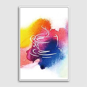 Framed Canvas Home Artwork Decoration Watercolor Canvas Wall Art for Living Room, Bedroom - 16x24 inches