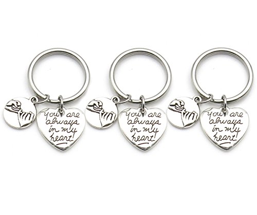 3 Pinky Promise Pinky Swear Infinity Best Friend Sisters Necklaces BFF You Are Always in My Heart (Keychain)