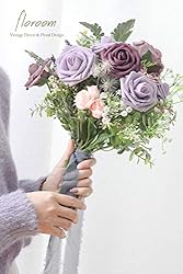 Floroom Artificial Flowers 25pcs Real Looking Lilac