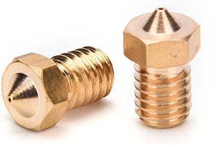 Expediybot 3D Printer Head 0.40mm Extruder Brass Nozzle Print Head for E3D Makerbot 1.75mm Filament, E3D V5 V6 M6 1.75mm/0.40mm 10pcs