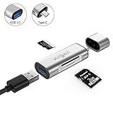 USB 3.0 Card Reader, Vogek 4-In-1 SD / TF / CF / MS Card Reader for Windows, Mac, Linux, Support Read / Write 4 Cards Simultaneously, Space Grey