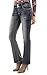 WallFlower Women's Luscious Curvy Bootcut Mid-Rise Bling Insta Stretch Juniors Jeans (Standard and Plus), Davina, 7