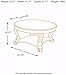 Ashley Furniture Signature Design - Brookfield Coffee Table - Cocktail Height - Round - Grand Elegance - Dark Brown