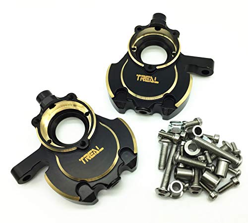 Treal Brass Inner Front Portal Housing Knuckles Heavy Weight for Redcat GEN8 (Black)