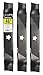 Maxpower 561732B 3-Blade Set 46" Cut Craftsman/Husqvarna/Poulan Replaces, Oem No. 152443, 163819, 532145708, 532152443, 532163819, black