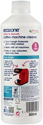Ecozone Coffee Machine Cleaner And Descaler 500 Ml 5 Applications Per Bottle Amazon Co Uk Grocery