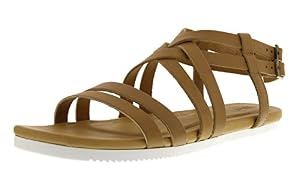 Image of Teva Women's Avalina Crossover Leather Sandal, Tan, 8.5 M US