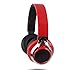 Gacho Wireless On Ear Headphone, Support TF Card, Sleek and Durable Headset with Constant Stylish blinking lights, Stereo Sound with Heavy Bass, Fold-able Make it more Easier to Carry-Red