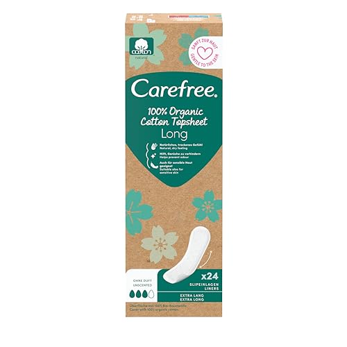 Carefree Carefree Organic Cotton Long Panty Liners para uso profesional para mejorar el rendimiento en cada uso con diseno funcional y acabado fiable
