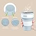 ROCONTRIP Silicone Collapsible Cup Convenient Travel Coffee Mug Lightweight Food Grade Silicone & PP BPA Free for Camping Hiking Outdoor Commuters