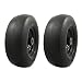 MARASTAR 00232-2pk Universal Fit Flat Free 11x4.00-5 Lawnmower Tire Assembly, 4" Hub, 3/4" Bushing