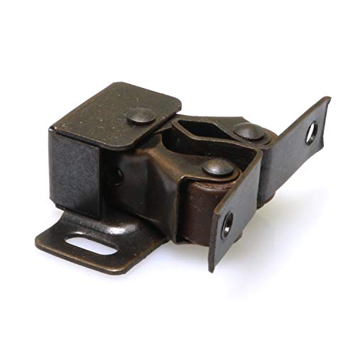 Magic&shell 10PCS Double Roller Catch Ball Latch with M3.5x16 Screw for Cupboard Cabinet Door Furniture Hardware Copper Tone