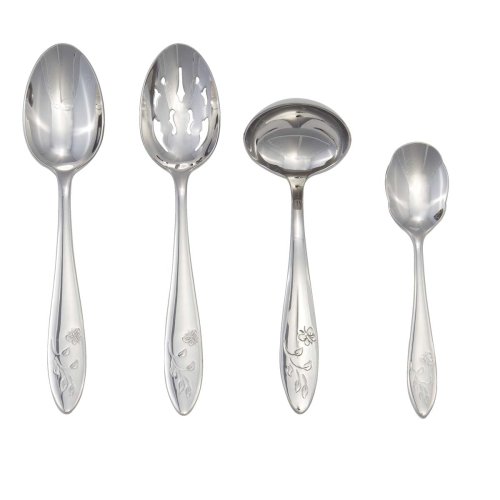 Lenox Butterfly Meadow Stainless Steel Flatware 4Piece Hostess Set The Home Kitchen Store