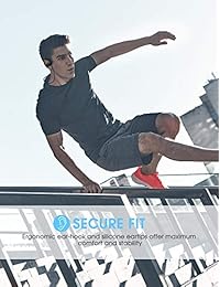 Mpow D7 Auriculares Bluetooth, Impermeable IPx7 Sonido real HD Auriculares de Deporte Inalámbricos con Micrófono, Batería 10 12H cancelación de ruido Auriculares para Correr, trotar, Ciclismo, Ejercicio, Entrenamiento