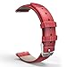 22mm Quick Release Universal Watch Band, MoKo Leather Crocodile Pattern Strap for Amazfit/Samsung Gear S3 Frontier/S3 Classic/Motorola Moto 360 2nd Gen 46mm/Garmin Vivomove/Huawei 2 Classic, RED