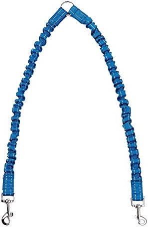Upstream Double Dog Leash Coupler No Tangele Nylon dog double leash(Blue)
