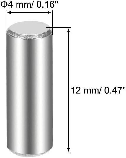 sourcing map 4 x 12mm(Approx 5/32") Dowel Pin 304 Stainless Steel Wood Bunk Bed Dowel Pins Shelf Pegs Support Shelves 25Pcs - Image 4