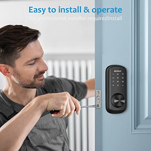 Smart Lock REVOLO WiFi Smart Deadbolt Lock Keyless Entry Door Lock with Keypad Works with