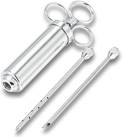 TTrees Stainless Steel Seasoning Injector Seasoning Injection Syringe Marinade Meat Food Turkey Needle Bbq Cooking Barbecue by TTrees