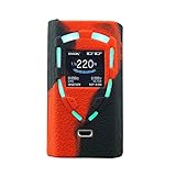 DSC-Mart Protective Case Smok ProColor 225W TC, Silicone Skin Cover Rubber Sleeve Wrap Fits SMOK Procolor (BlackRed)