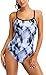ALove Women Sports Swimsuit One Piece Racerback Lap Swimming Suit Medium Black