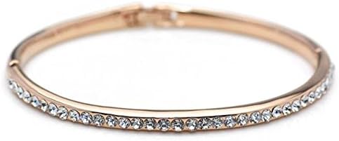 Golden Swarovski Elements Gold Plated Crystal Bracelet for Women