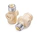 Cable Matters ETL Listed 2-Pack Light Socket to Plug Adapter (Light Socket Outlet/Light Bulb Adapter) with 2X AC Outlets in Ivory